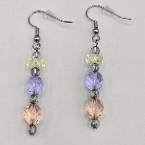 Dangle Earrings Made with Swarovski Crystals Silver Overlay NWOT